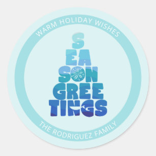 Beach Seas And Greetings Classic Round Sticker