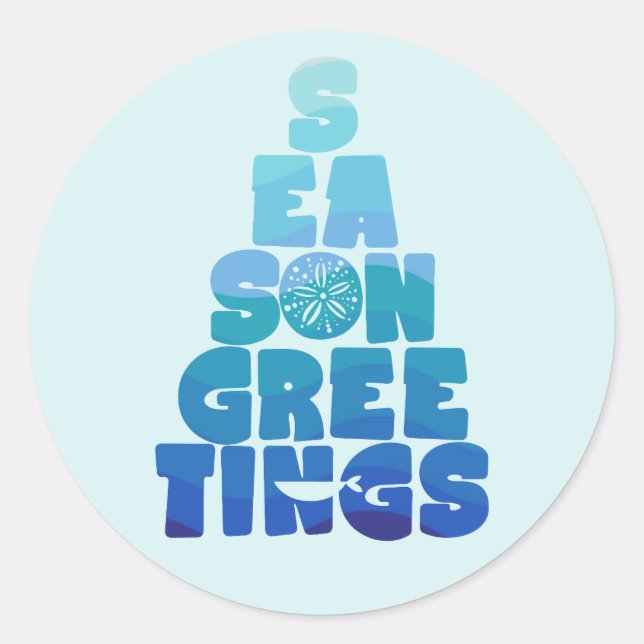 Beach Seas And Greetings Classic Round Sticker (Front)
