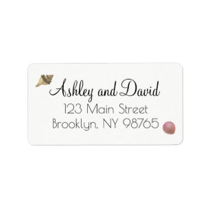 Beach Seashell Mailing Address Label