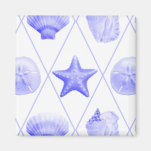 Beach Seashell Pattern Magnet