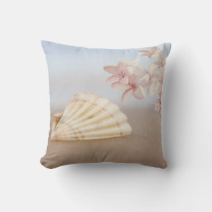 Beach, Seashell, Plumeria Cushion