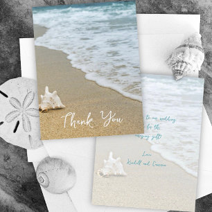Beach Seashell Thank You Message Card