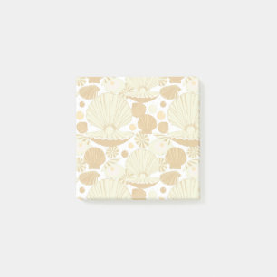 Beach Seashells Beige and White Post-it Notes