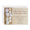 Beach Seashells Burlap Print Wedding Invitations
