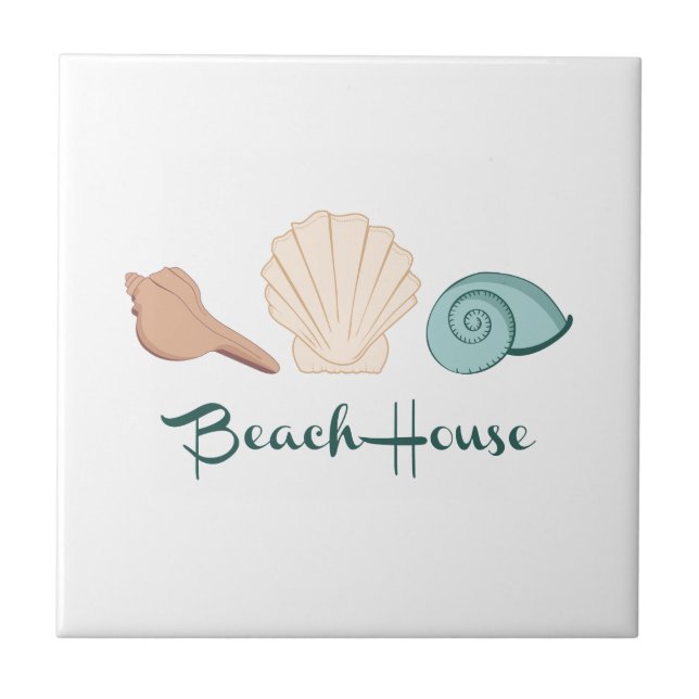 Beach Seashells Ceramic Tile (Front)