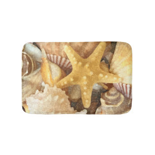 Beach Seashells Theme Bath Mat