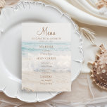 Beach Seaside/Oceanside Wedding Menu<br><div class="desc">Customise this wedding menu! Perfect for a beach themed wedding or event including seaside weddings,  oceanside weddings,  tropical weddings and destination weddings. Check out the design collection for additional products that match this design.</div>