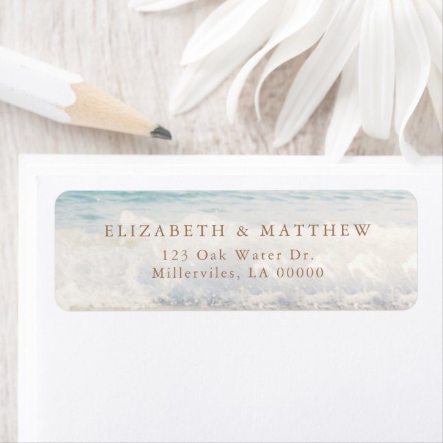 Beach Seaside/Oceanside Wedding Return Address Label (Insitu)