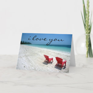 beach seats love card