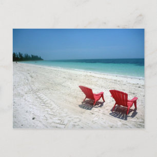 beach seats postcard
