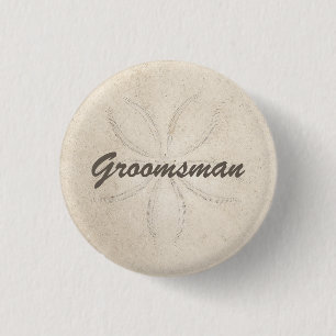 Beach Serenity Groomsman Button