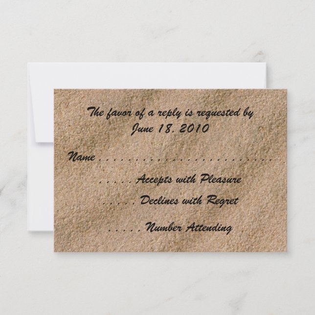 Beach Serenity RSVP Cards (Front)