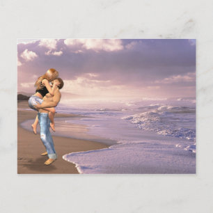 Beach She Said Yes copy Announcement Postcard