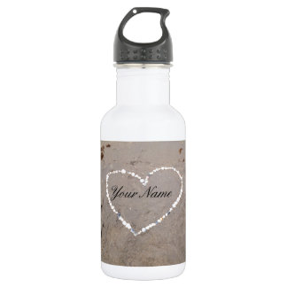 Beach Shell Heart Personalised With Your Name 532 Ml Water Bottle
