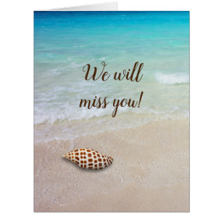 Beach Shell Ocean Going Away Custom Oversized Card
