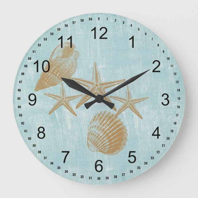 Beach Shells Large Clock (Front)