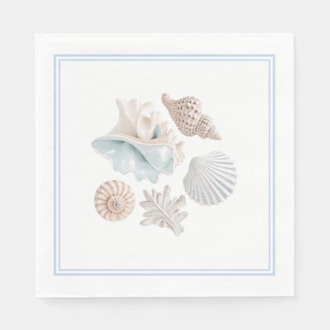 Beach Shells Paper Napkins (Front)