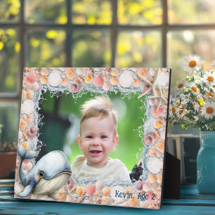 Beach Shells Whale Photo Frame for Kids