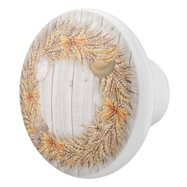 Beach Shells Wreath Drawer / Cabinet Knobs (Right)