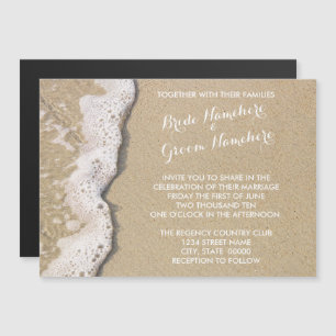 Beach Shore Magnetic Wedding Invitations