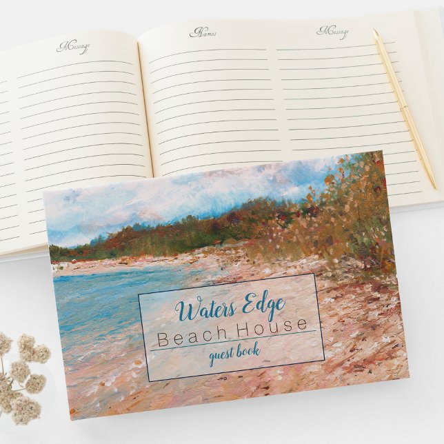 Beach Shore Painting Vacation Rental Guest Book (Creator Uploaded)