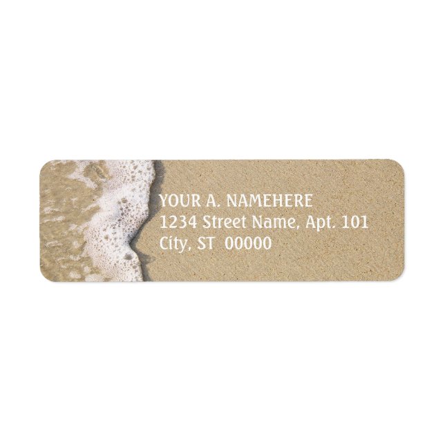 Beach Shore Return Address Labels (Front)