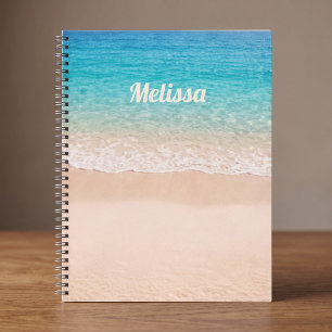 Beach Shoreline Custom Name Notebook