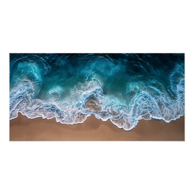 Beach Shoreline Waves Poster (Front)
