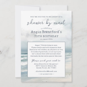Beach Shower by Mail with Photo Birthday Invitation