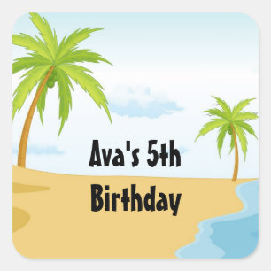 Beach Shower or Birthday Party Favour Labels
