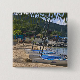 Beach side at Leverick Bay Resort & Marina, 15 Cm Square Badge