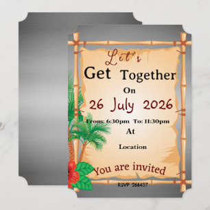 Beach side get-together invitation