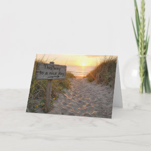 Beach Sign Note Card
