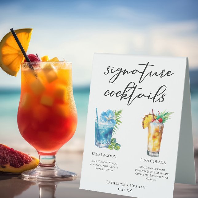 Beach Signature Cocktails Wedding Menu (Creator Uploaded)
