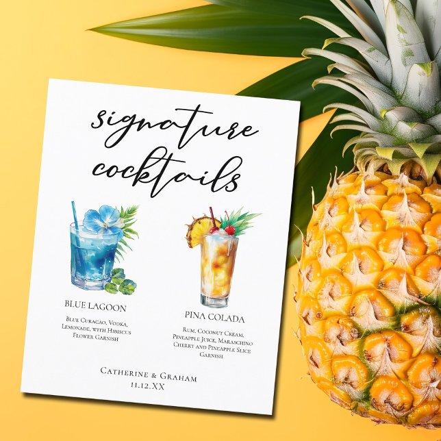 Beach Signature Cocktails Wedding Menu (Creator Uploaded)