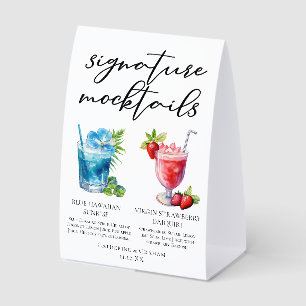 Beach Signature Mocktails Summer Wedding Menu