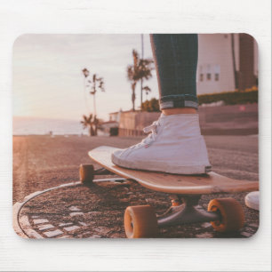 beach skating mouse pad