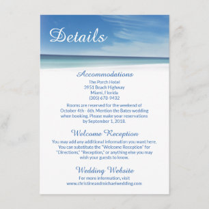 Beach Sky Cloud & Seashells Details Card