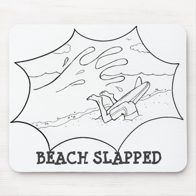 Beach Slapped Surfer Mouse Pad (Front)