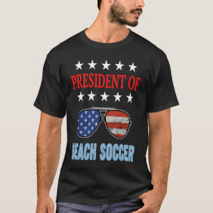 Beach Soccer Accessories  USA Flag Beach Saying T-Shirt
