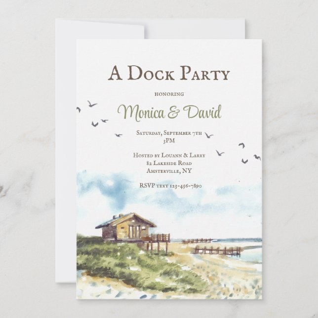 Beach Solace Invitation (Front)