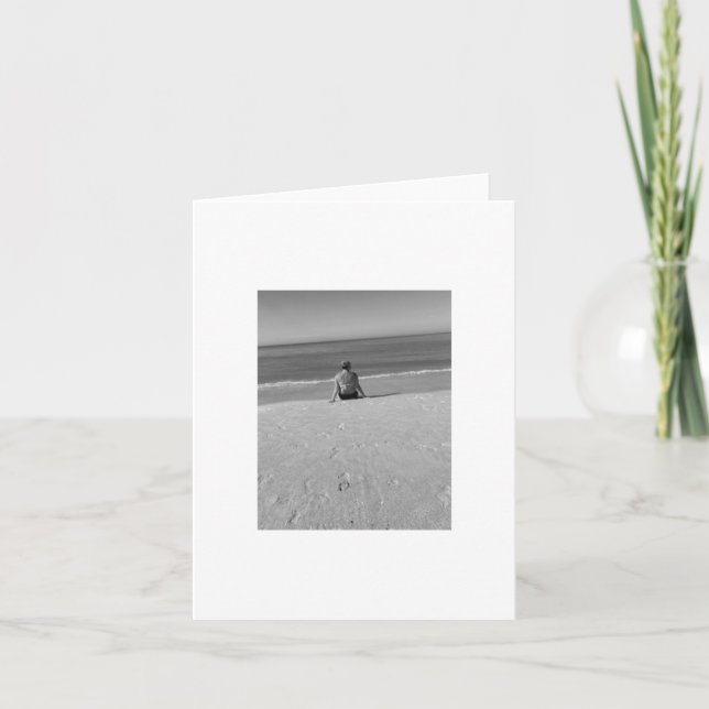 Beach Solitude, Blank card for personalisation (Front)