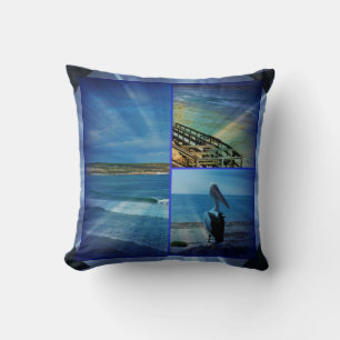 Beach Sparkle Collage, Photo Frame Lounge Cushion. Cushion