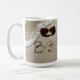 Beach Spelled In The Sand Coffee Mug
