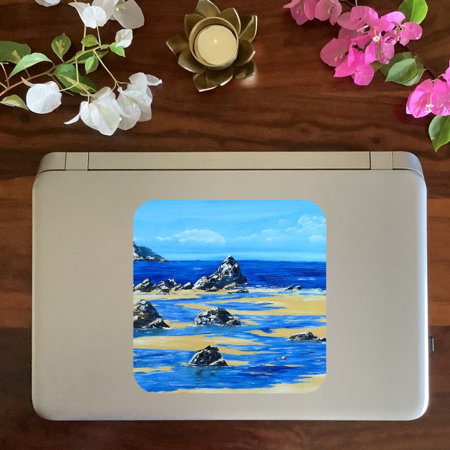Beach Square Sticker (Creator Uploaded)