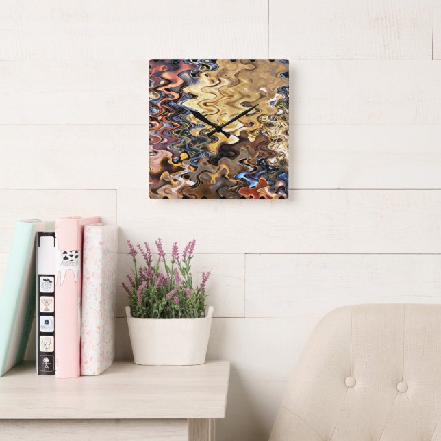 BEACH SQUARE WALL CLOCK (Reading Room)