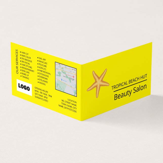 Beach Starfish, Beautician, Loyalty Card, Business Card (Outside)