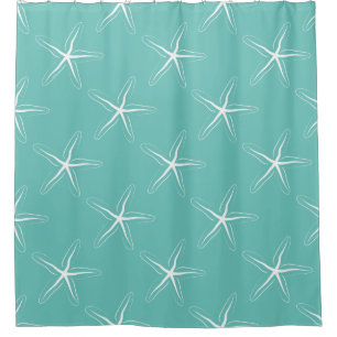 Beach Starfish Design Shower Curtain