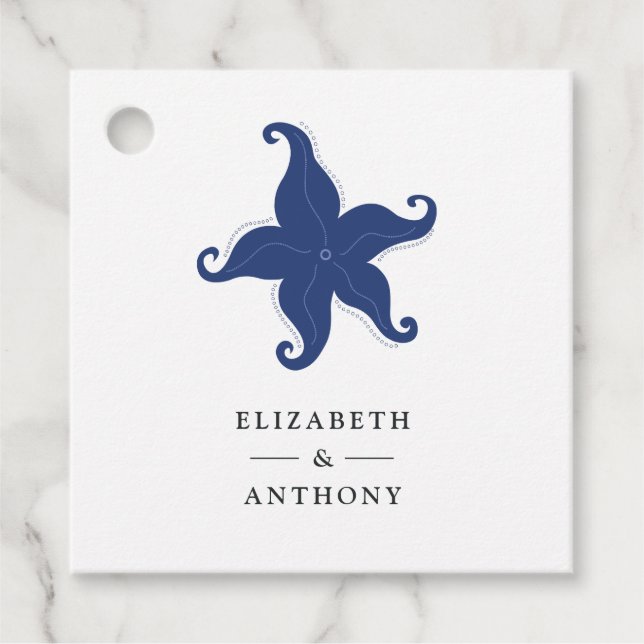 Beach Starfish Favour Tags (Front)