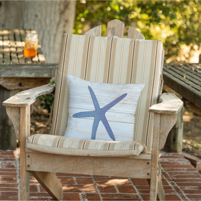 Beach Starfish Rustic Porch Patio Pool Cushion (Chair)